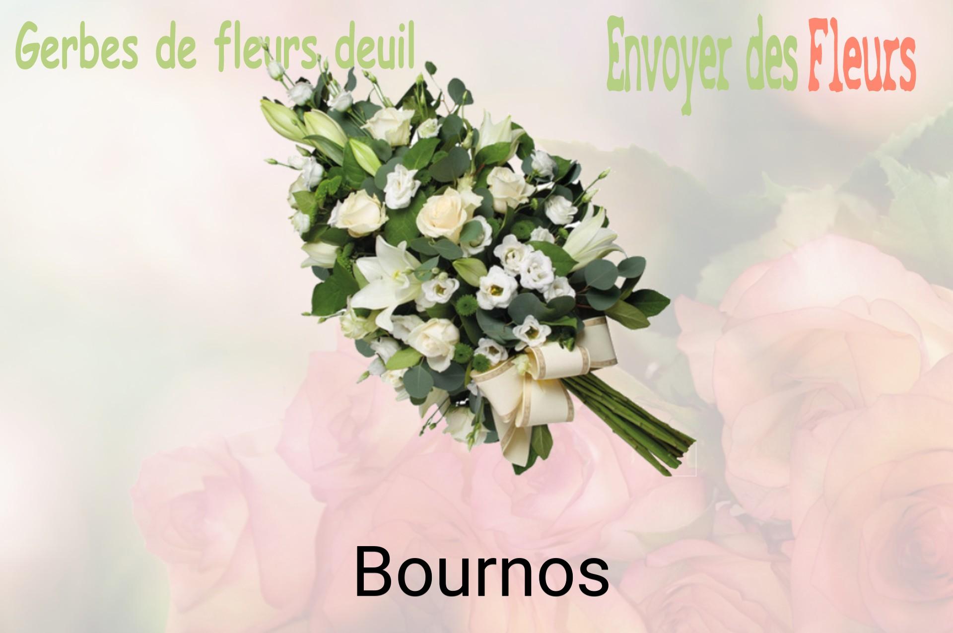 Gerbe de fleurs de deuil livrée à Bournos